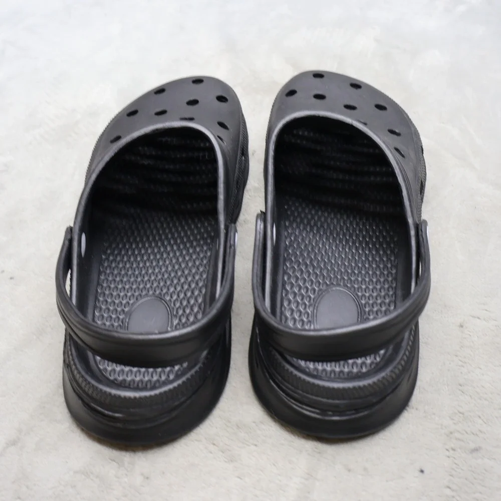 Gubarun Mens 12 Clogs Black Lightweight Slip On Comfort Slip Resistant EU46 NEW